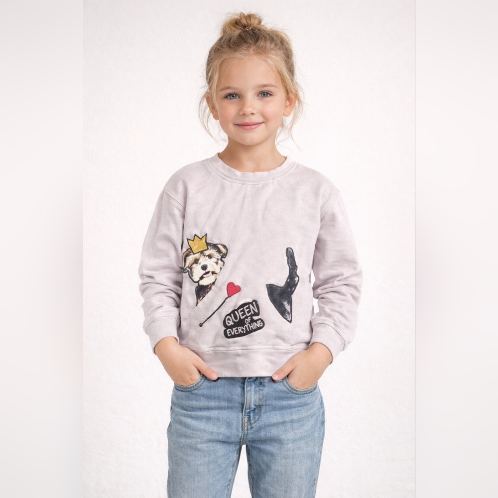 Kids Graphic Sweatshirt - White